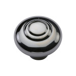 M Marcus Heritage Brass Bead Design Round Cupboard Knob 32mm 